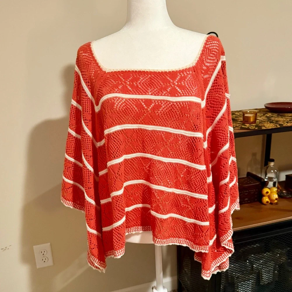 🌼 Free People | Sz Medium | La Bonita Crochet Shawl Top - Picture 2 of 5